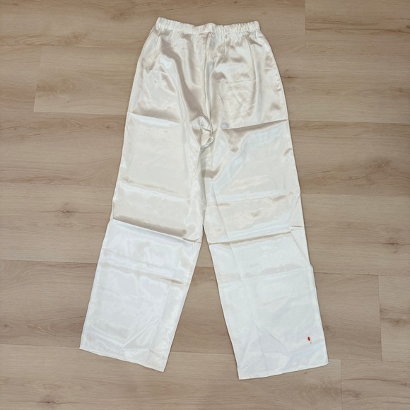 VTG! Alba Moda Pajama Set Striped Button Down Sleepwear White Loungecore‎ 40/42 - Picture 2 of 15